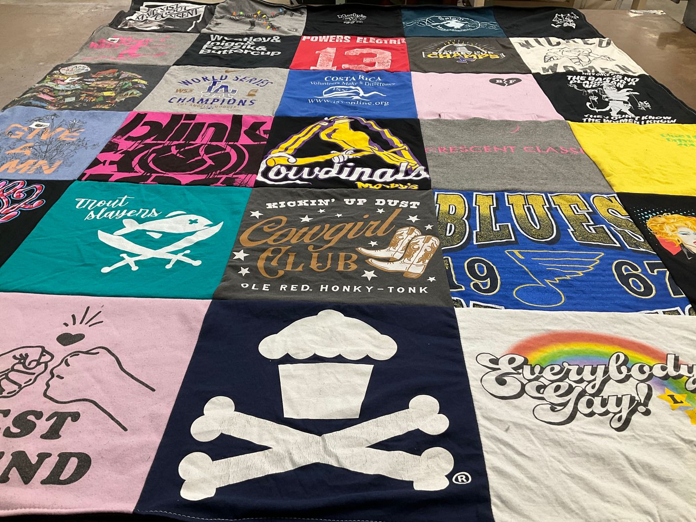 T-shirt quilt featuring st louis blues by Hilary from CO