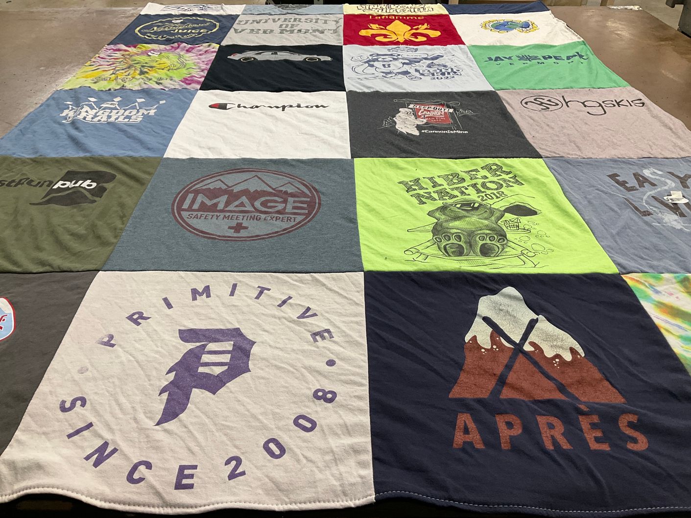 T-shirt quilt from university of vermont by Cassi from VT