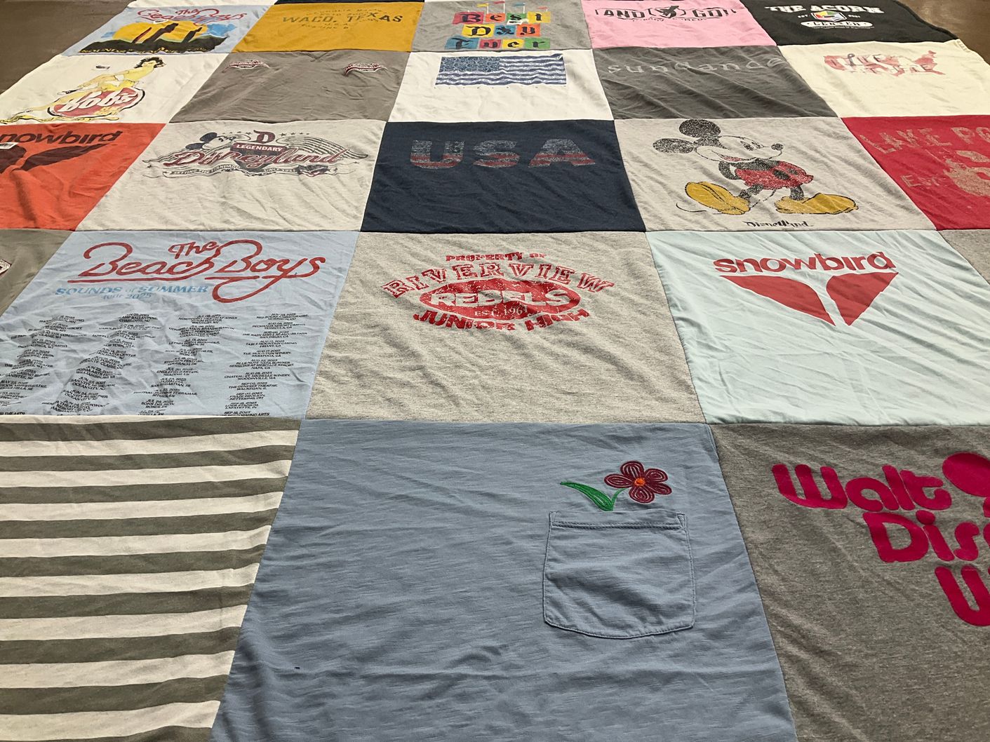 T-shirt quilt from riverview junior high school by Kathryn from UT