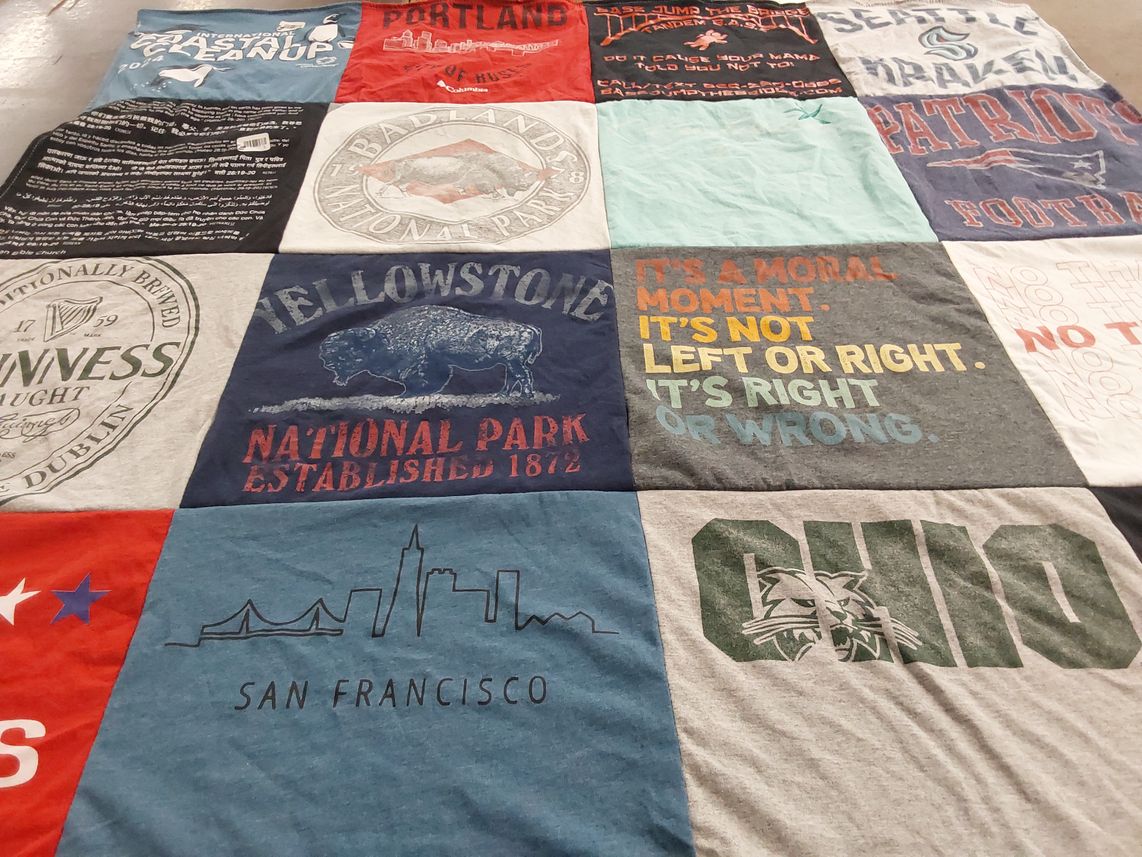 T-shirt quilt from ohio university by Ashley from VA