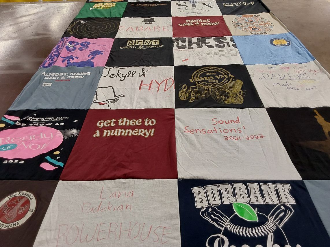T-shirt quilt featuring burbank baseball by Kristina from CA