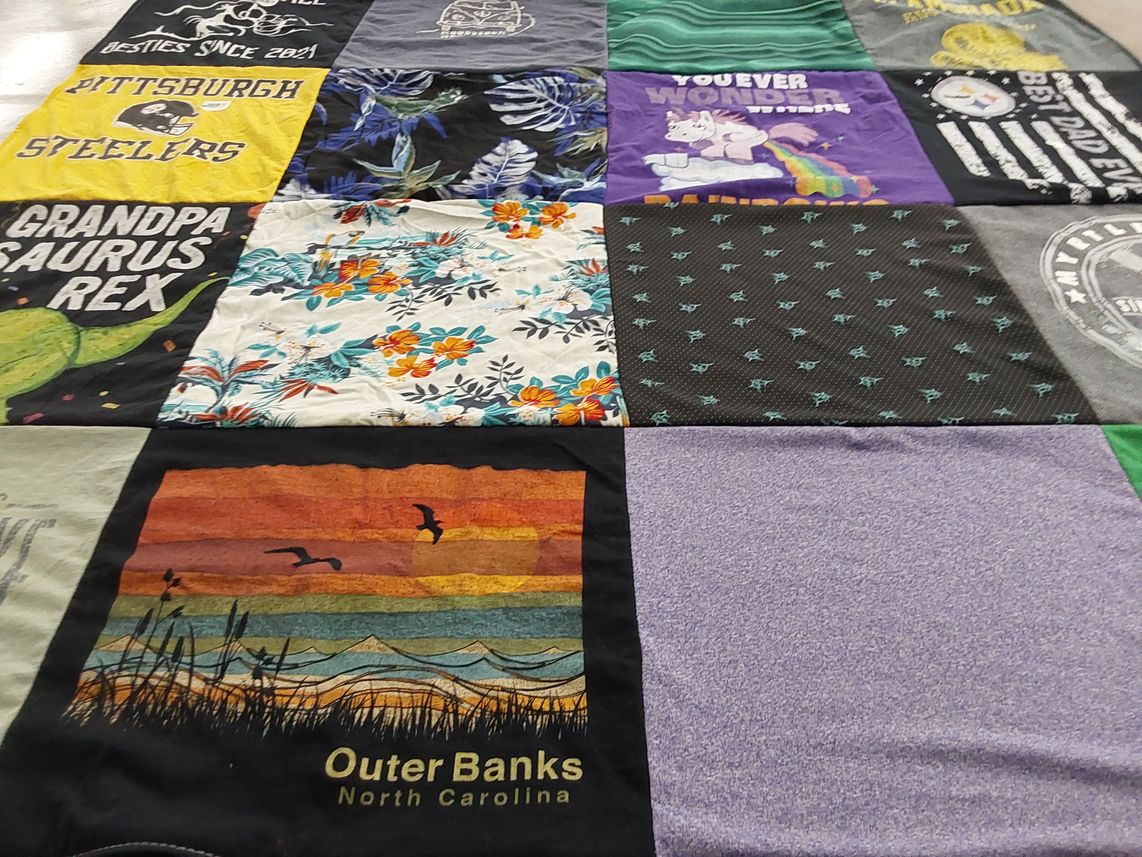 T-shirt quilt featuring pittsburgh steelers by Maria from PA