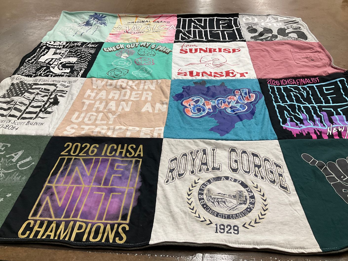 T-shirt quilt featuring infinity by Bracelyn from TX