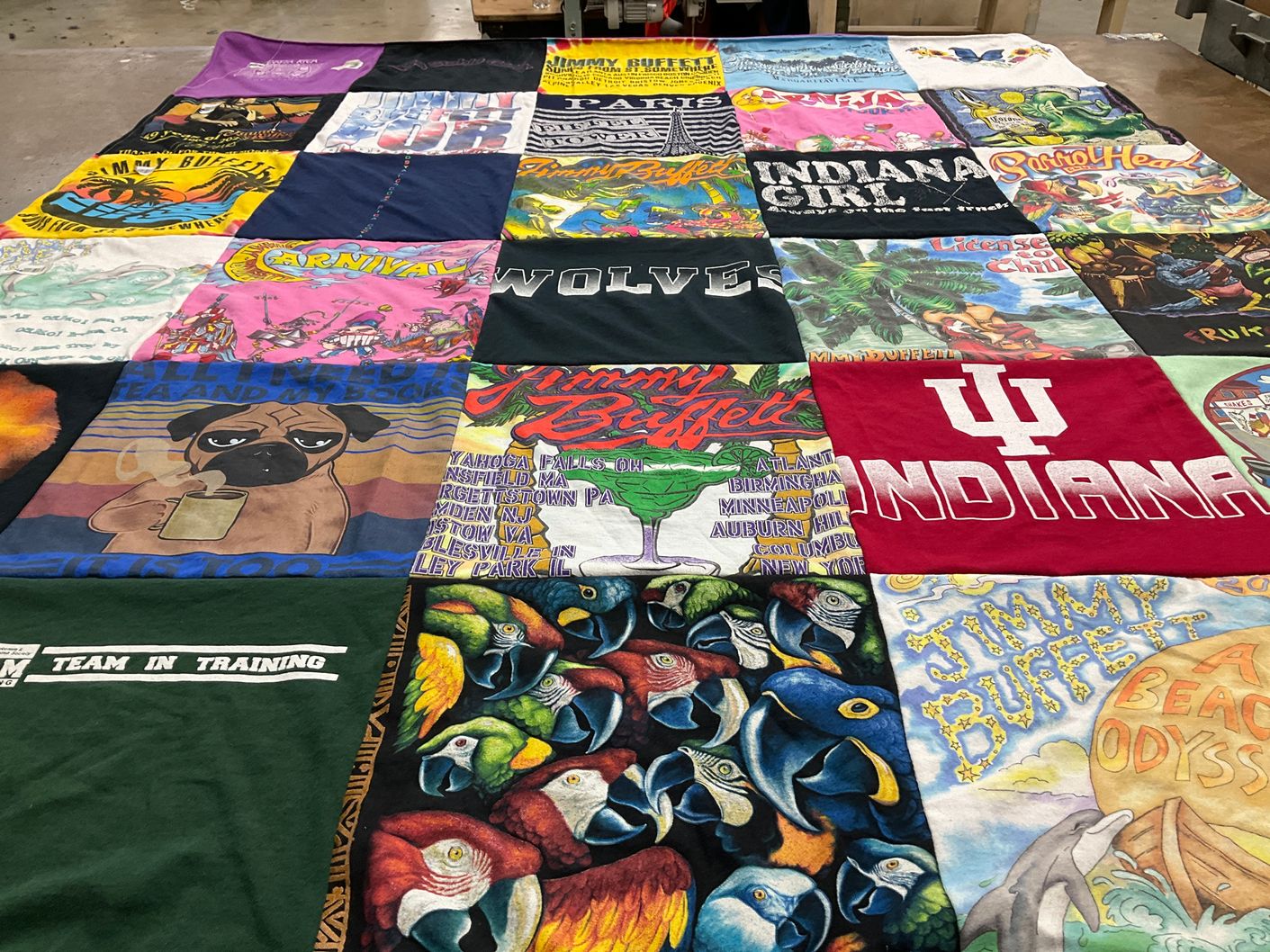 T-shirt quilt from indiana university by Dorothy from CO