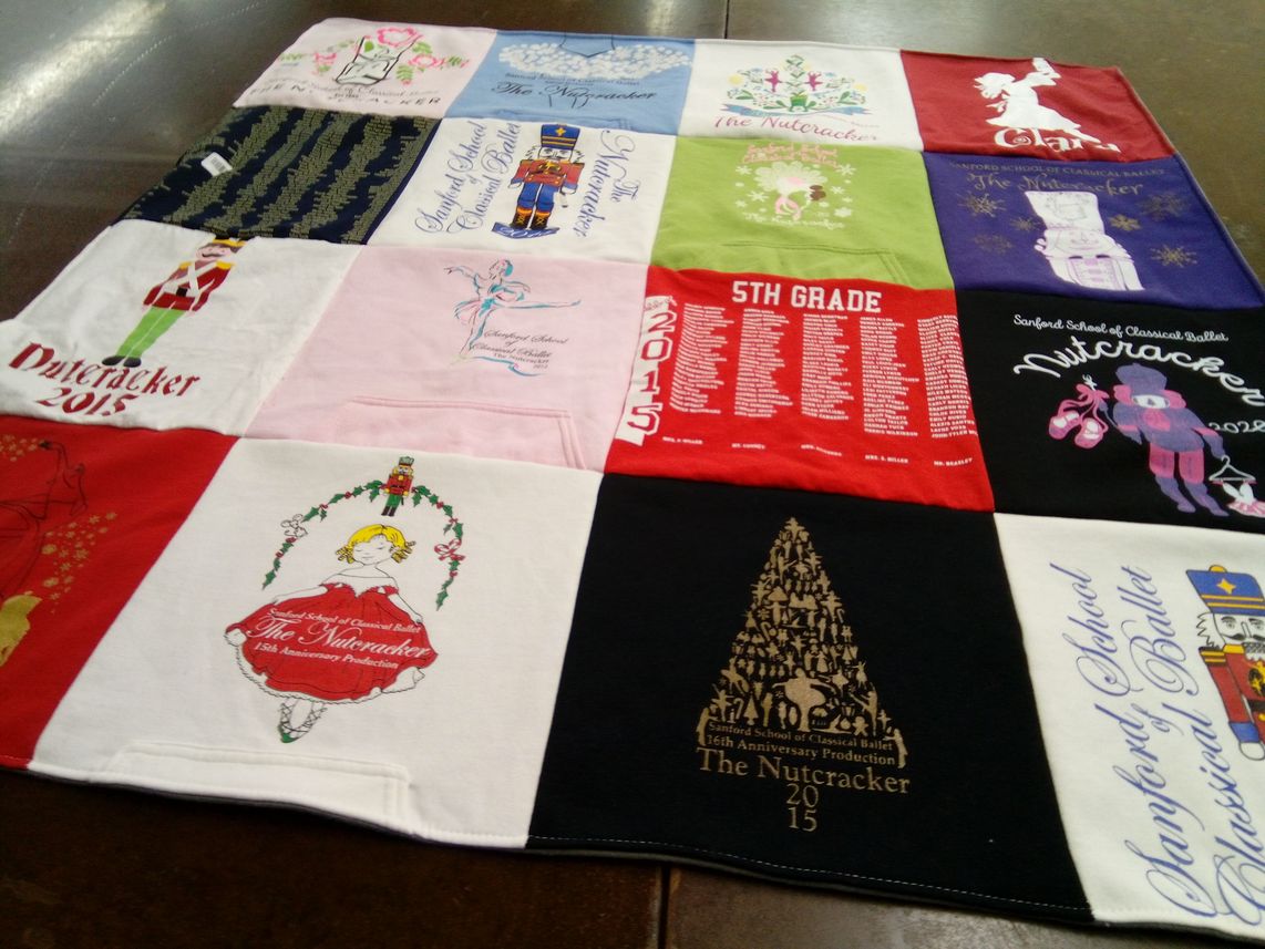 T-shirt quilt from sanford school of classical ballet by jennifer from NC