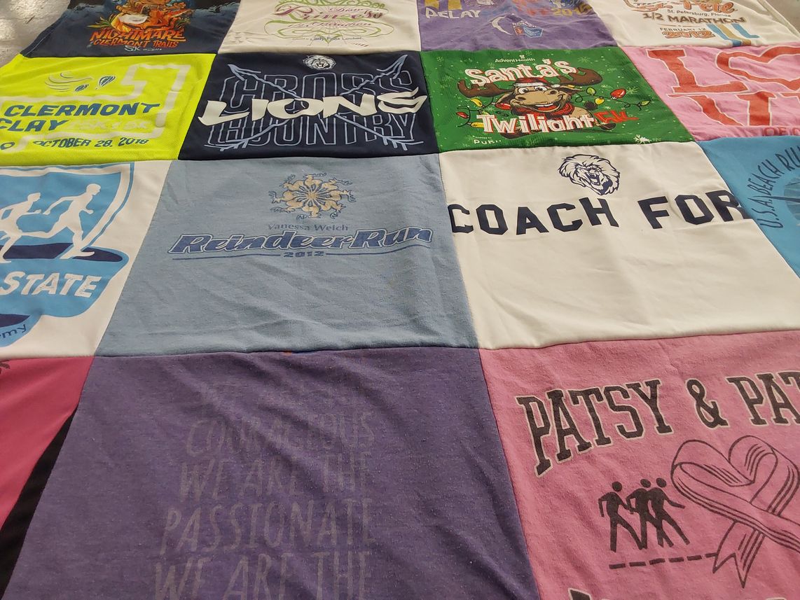 T-shirt quilt from clermont clay high school by Patricia from FL