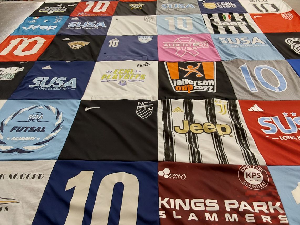 T-shirt quilt featuring kings park slammers by Theresa from NY