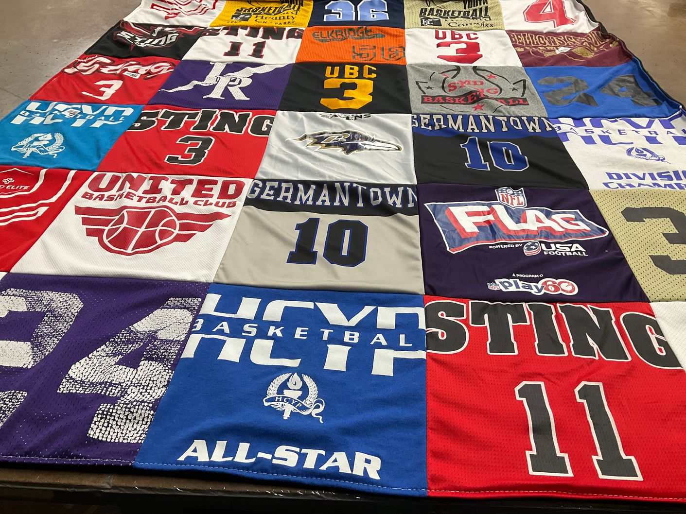T-shirt quilt featuring united basketball club, germantown basketball by Shelby from MD