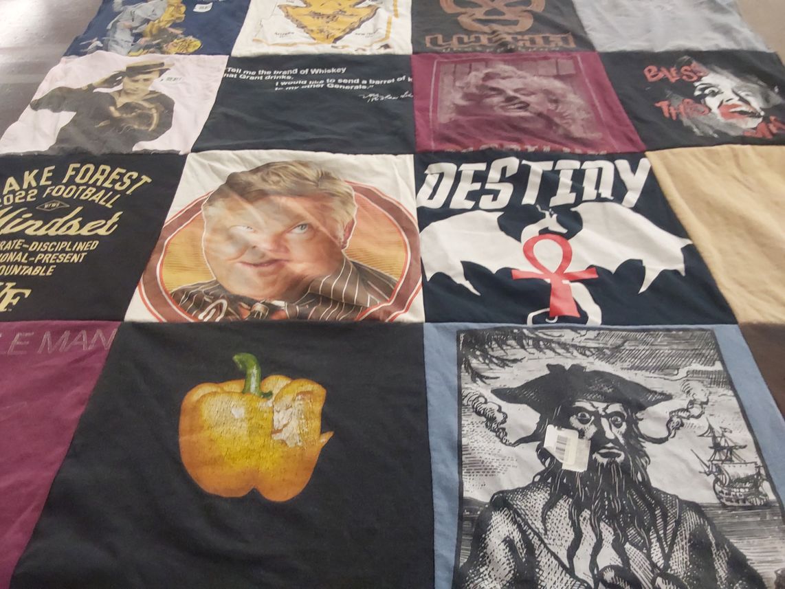 T-shirt quilt from wake forest university by Roger from NC