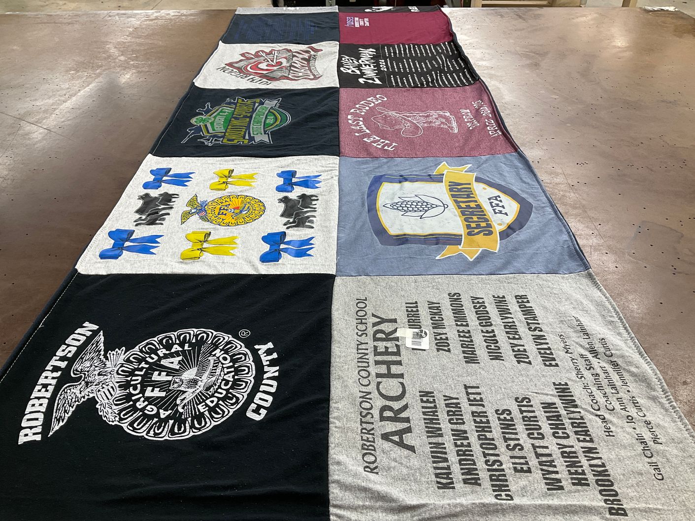 T-shirt quilt from robertson county school by Jessica from KY