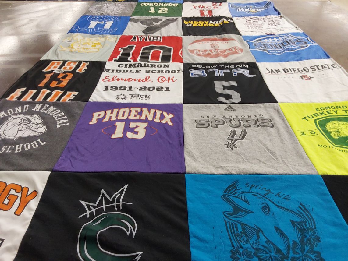 T-shirt quilt featuring san antonio spurs by Jonette from NV