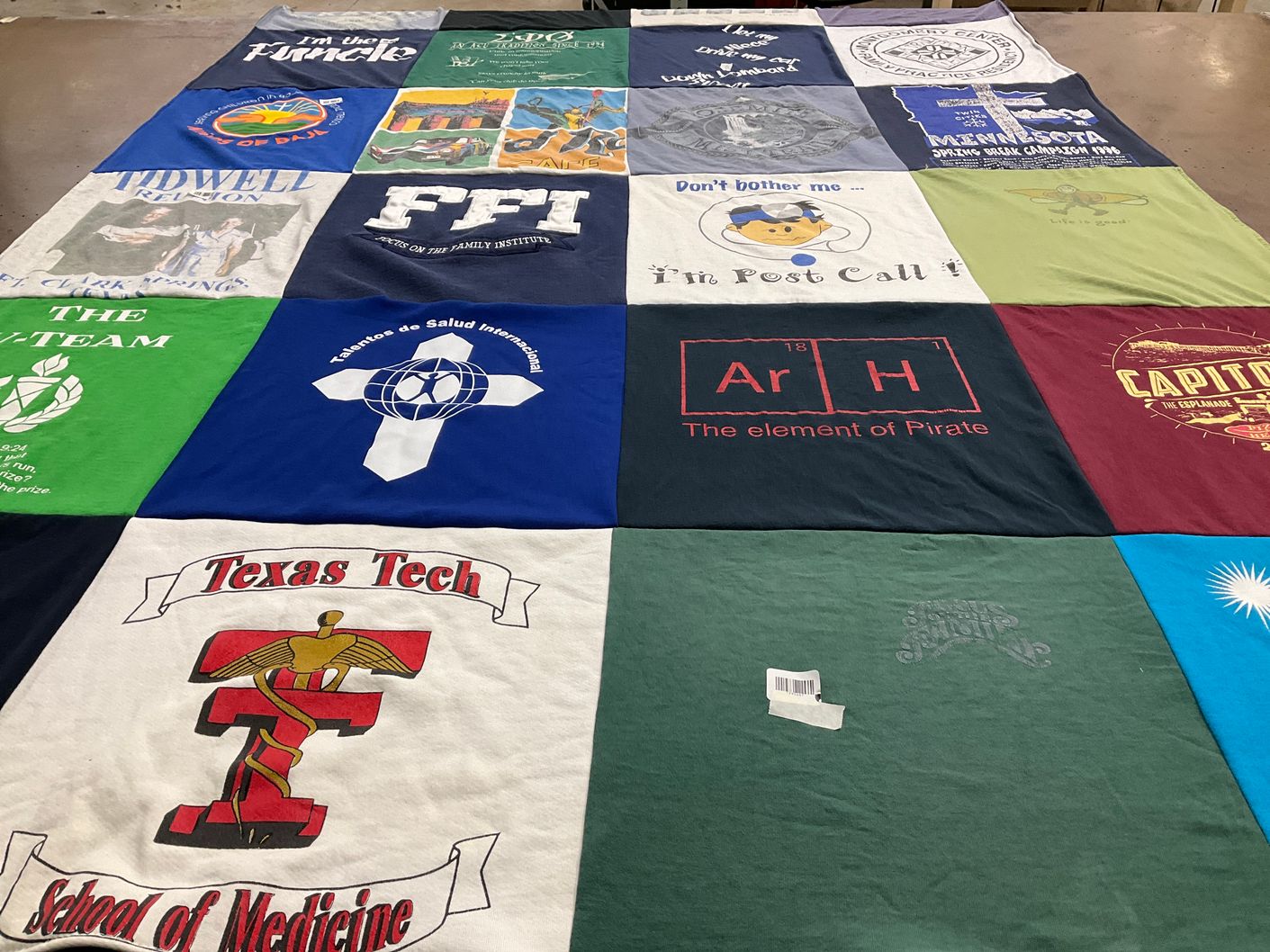 T-shirt quilt from texas tech university by Michael from CA