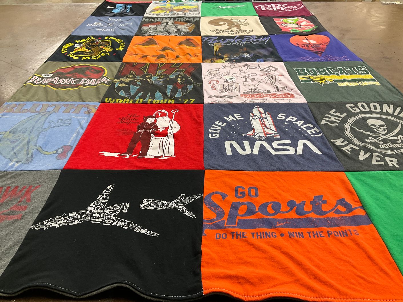 T-shirt quilt featuring bobcats, ohio university bobcats by Codi from KS