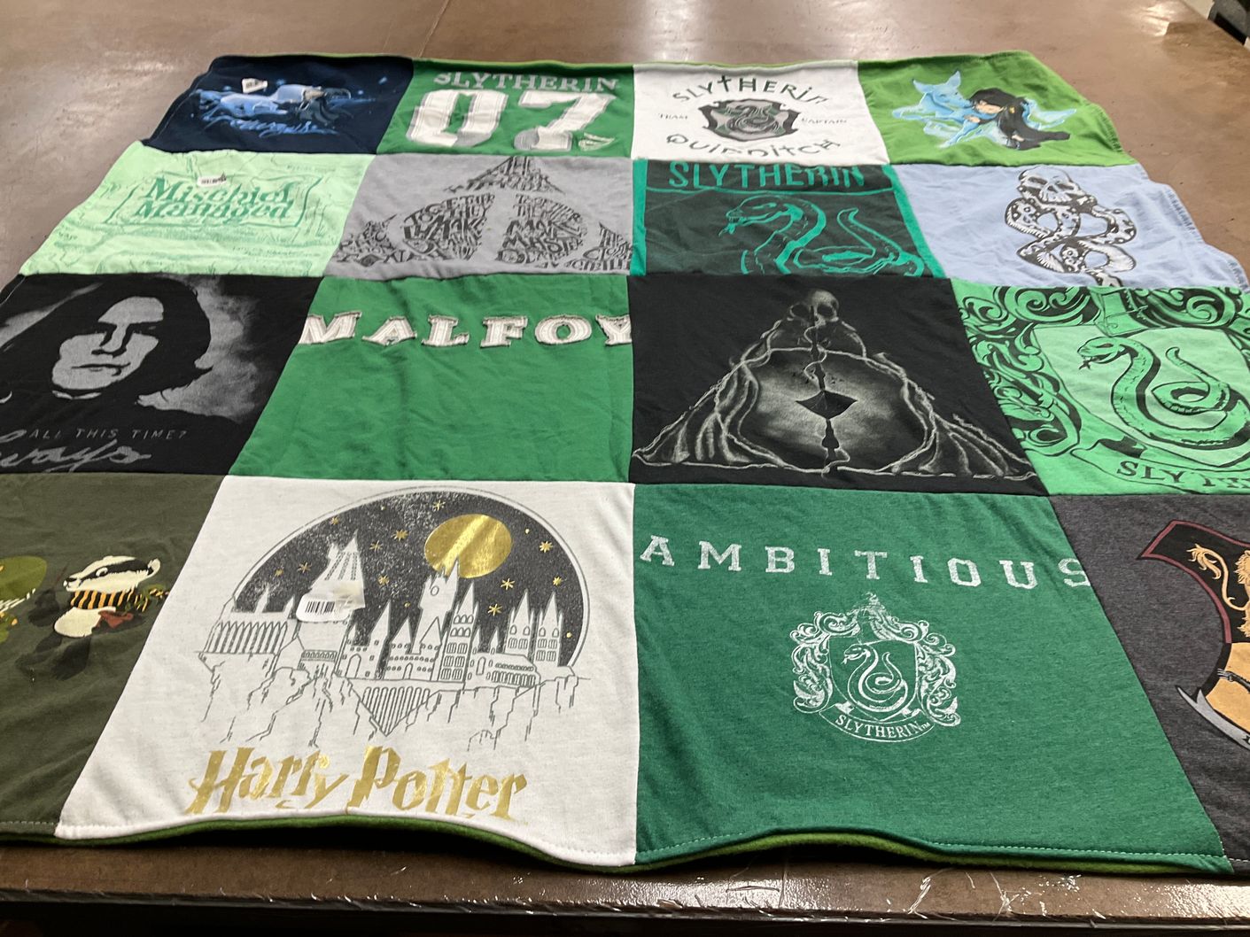T-shirt quilt with harry potter, fantasy themes by Katherine from KY