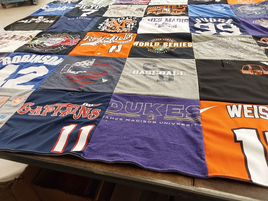 T-shirt quilt featuring james madison university dukes by Gigi from CT