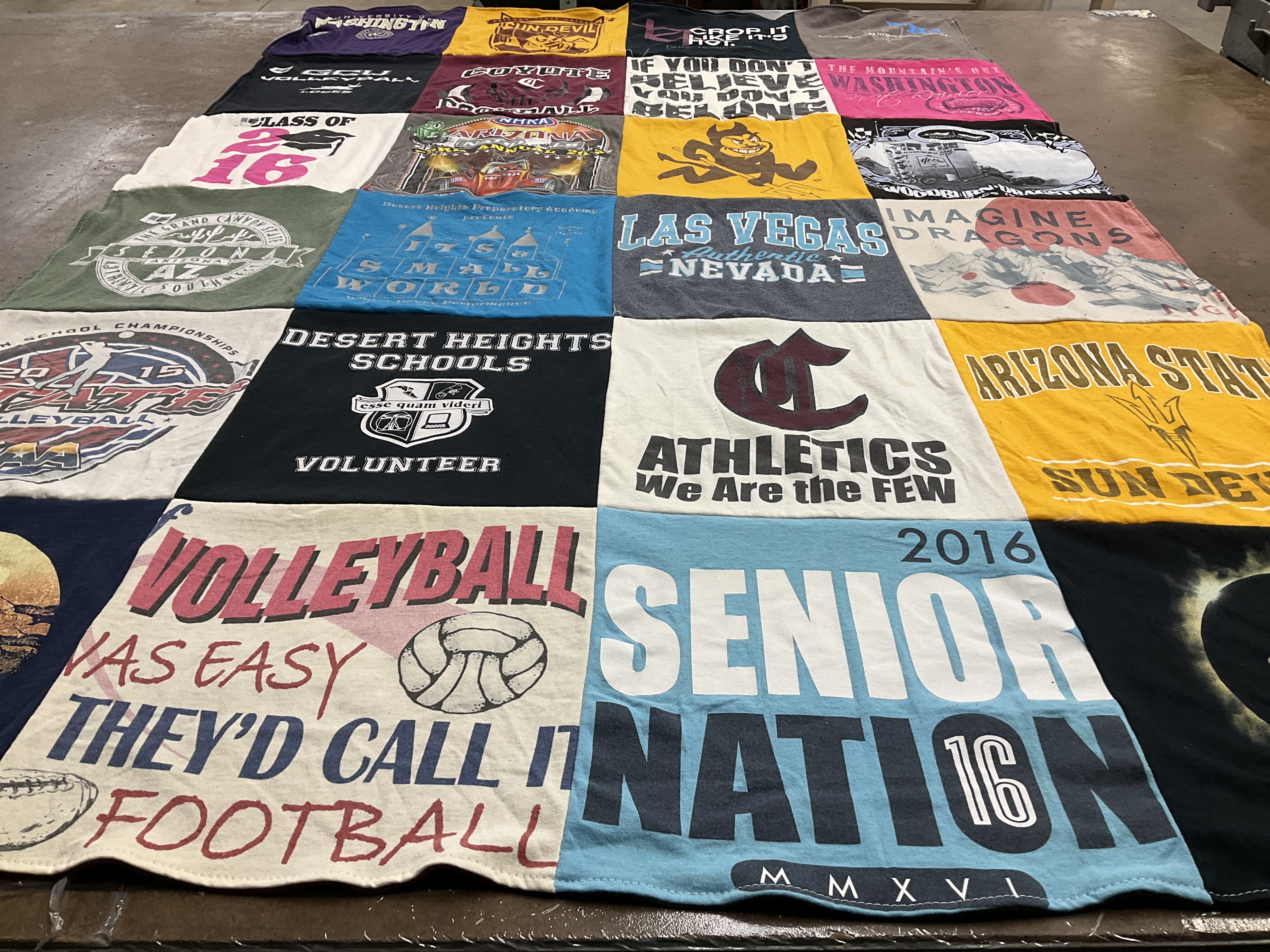 T-shirt quilt from arizona state university by Shianna from AZ