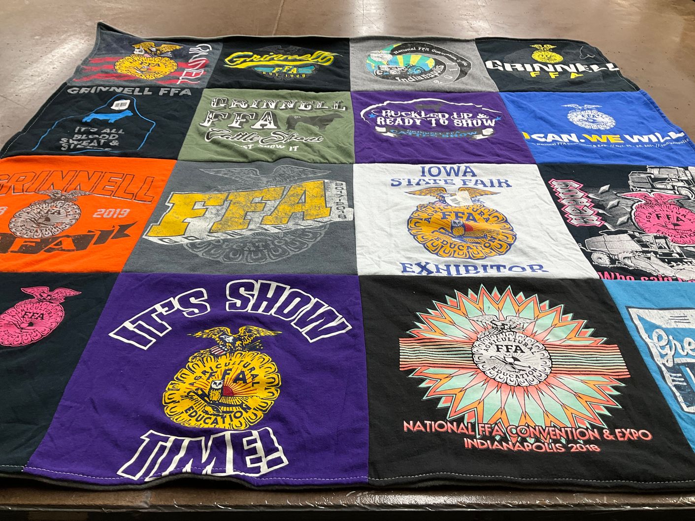 T-shirt quilt from grinnell college by Jenna from IA