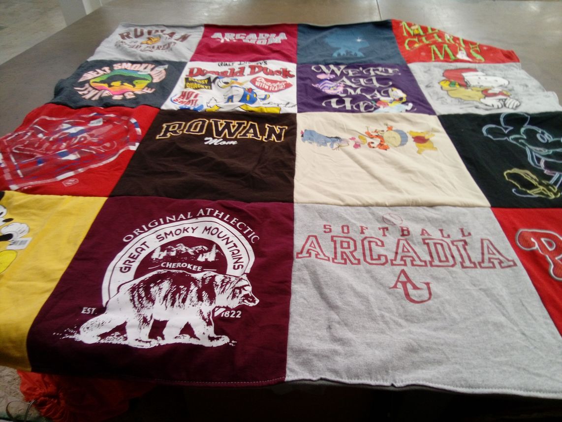 T-shirt quilt featuring arcadia university softball by Lin from NJ
