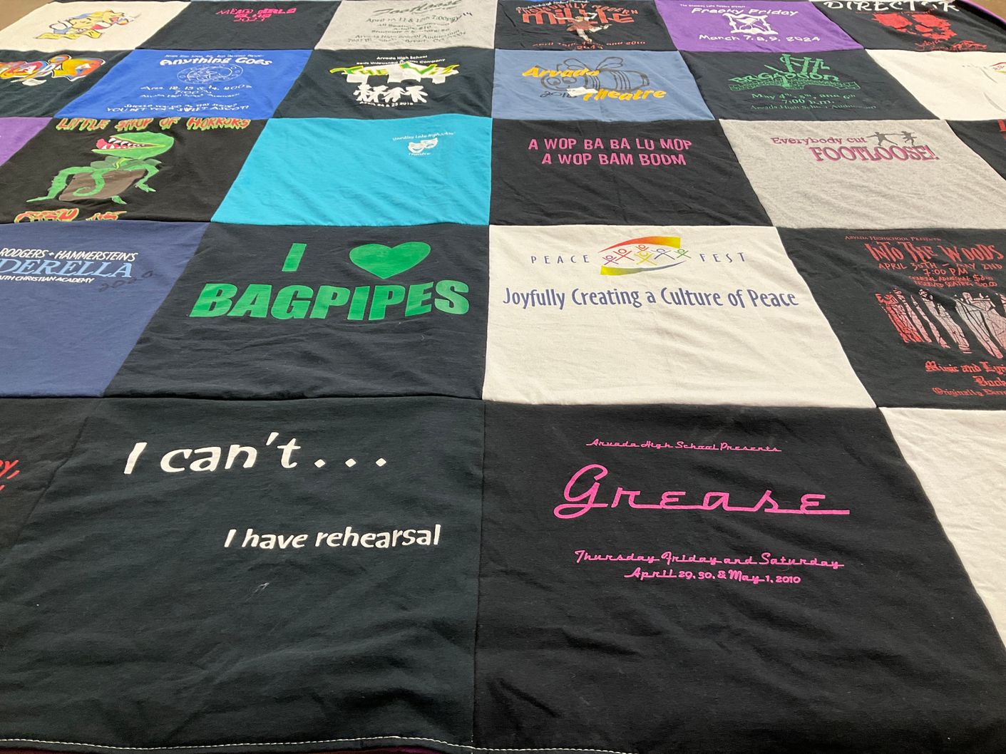 T-shirt quilt from amanda high school by Lena from CO
