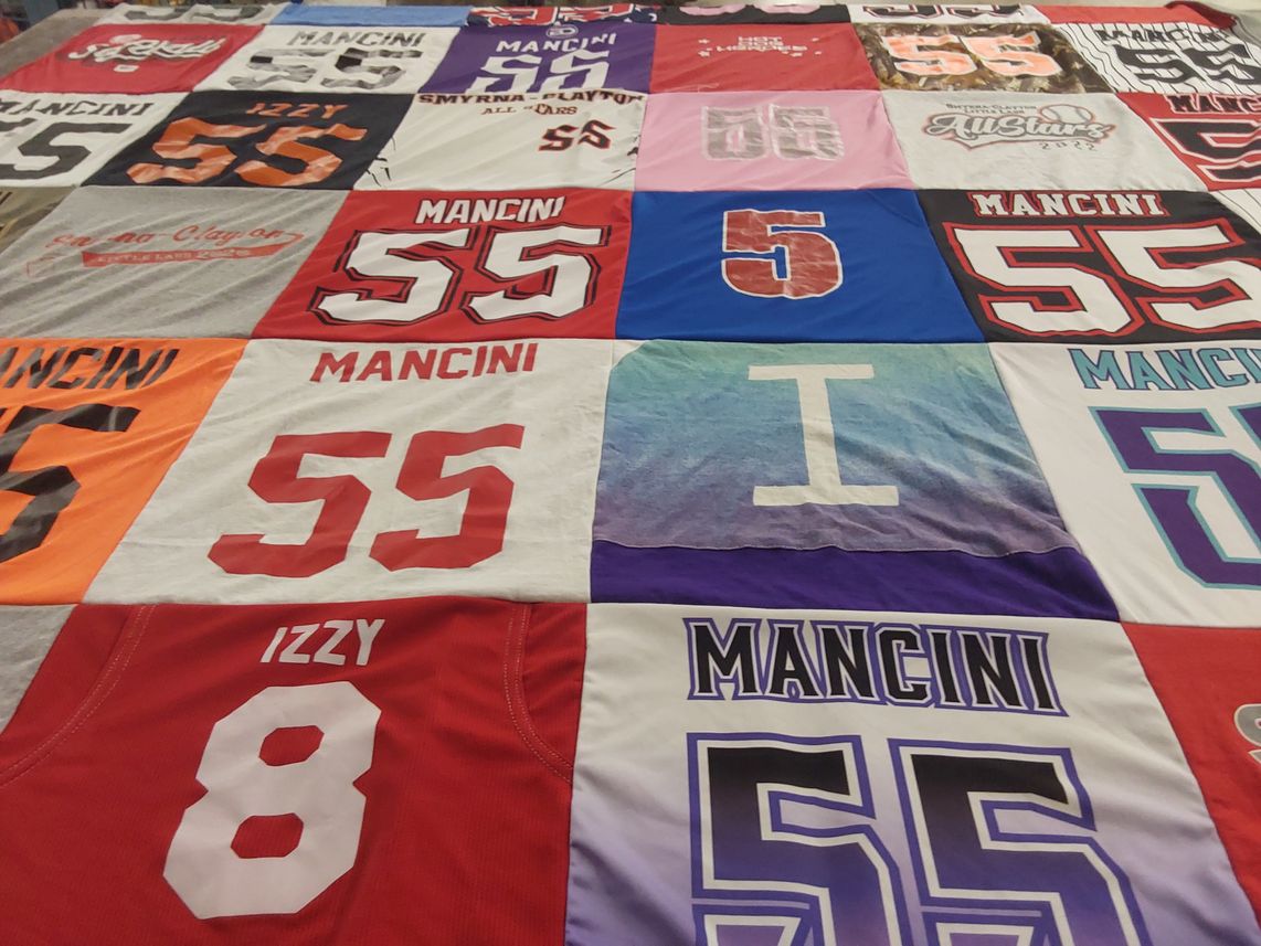 T-shirt quilt from smyrna clayton high school by Jennifer from DE
