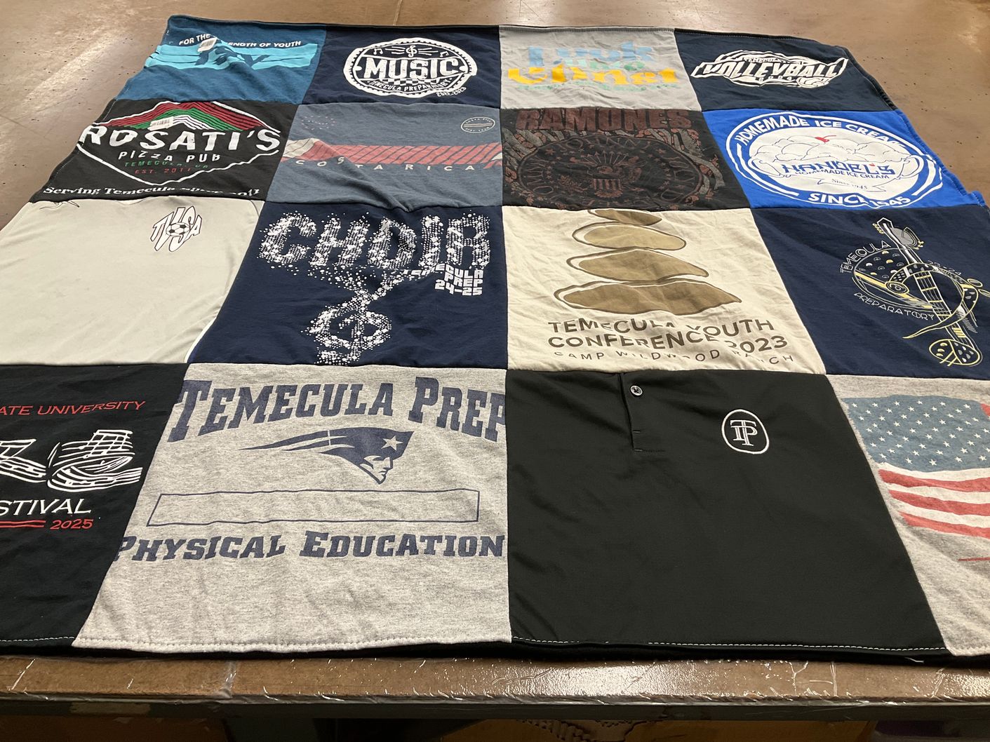 T-shirt quilt featuring patriots by Alejandrina from CA