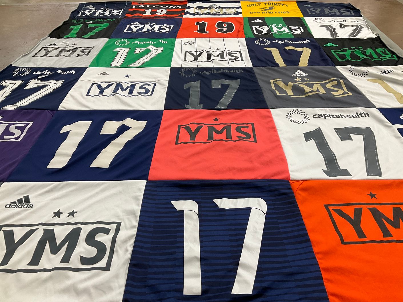 T-shirt quilt from holy trinity university by Jeanine from PA