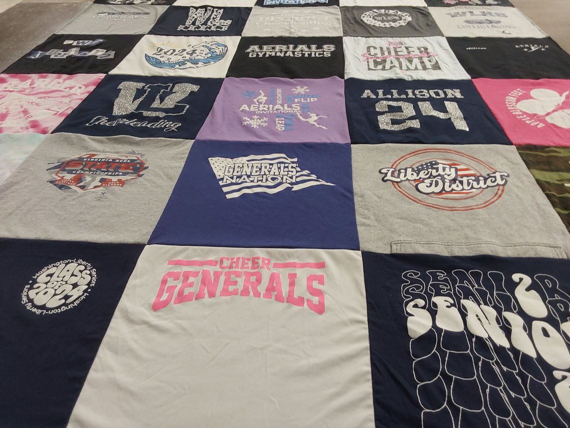 T-shirt quilt from washington-liberity high school by Betsy from VA