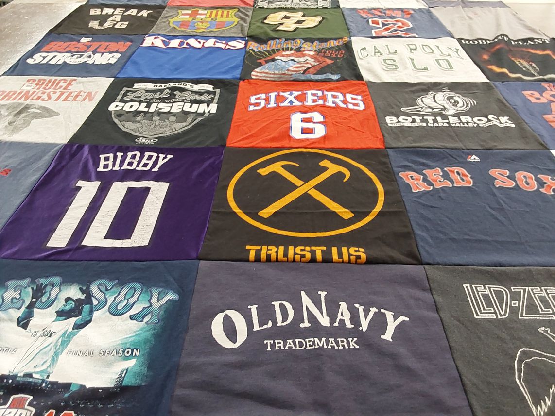 T-shirt quilt featuring boston red sox by Valerie from CA
