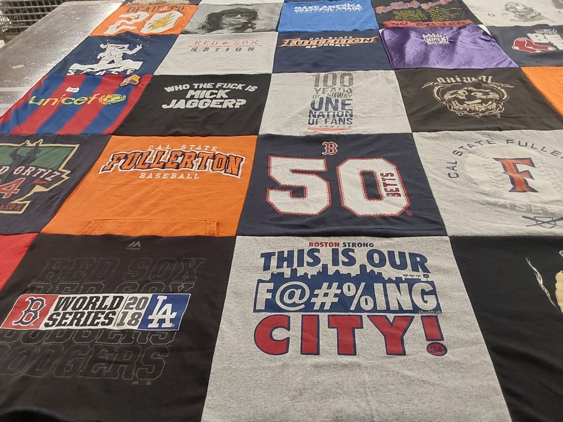 T-shirt quilt featuring boston red sox by Valerie from CA