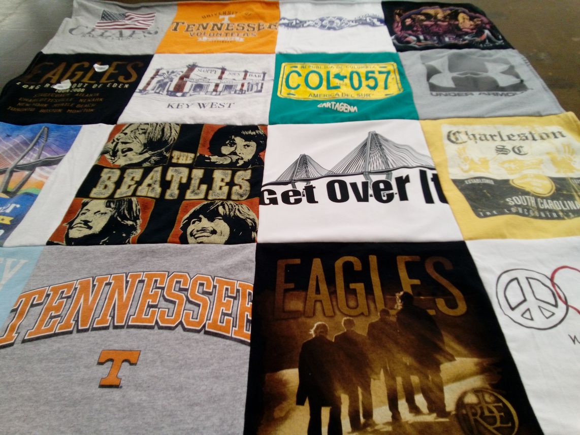 T-shirt quilt from university of tennessee by Keith from TN