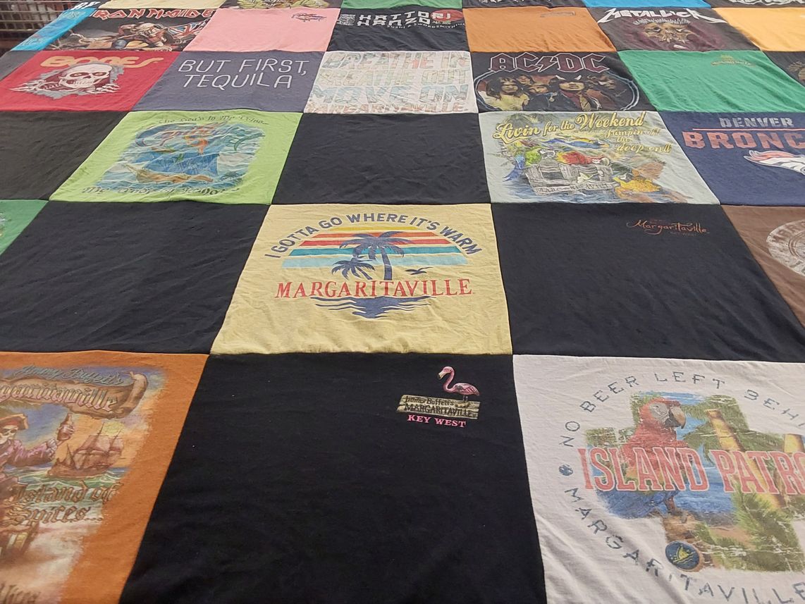 T-shirt quilt featuring denver broncos by Glenn from CO