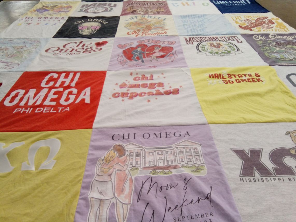 T-shirt quilt from mississippi state university by Janna from MS