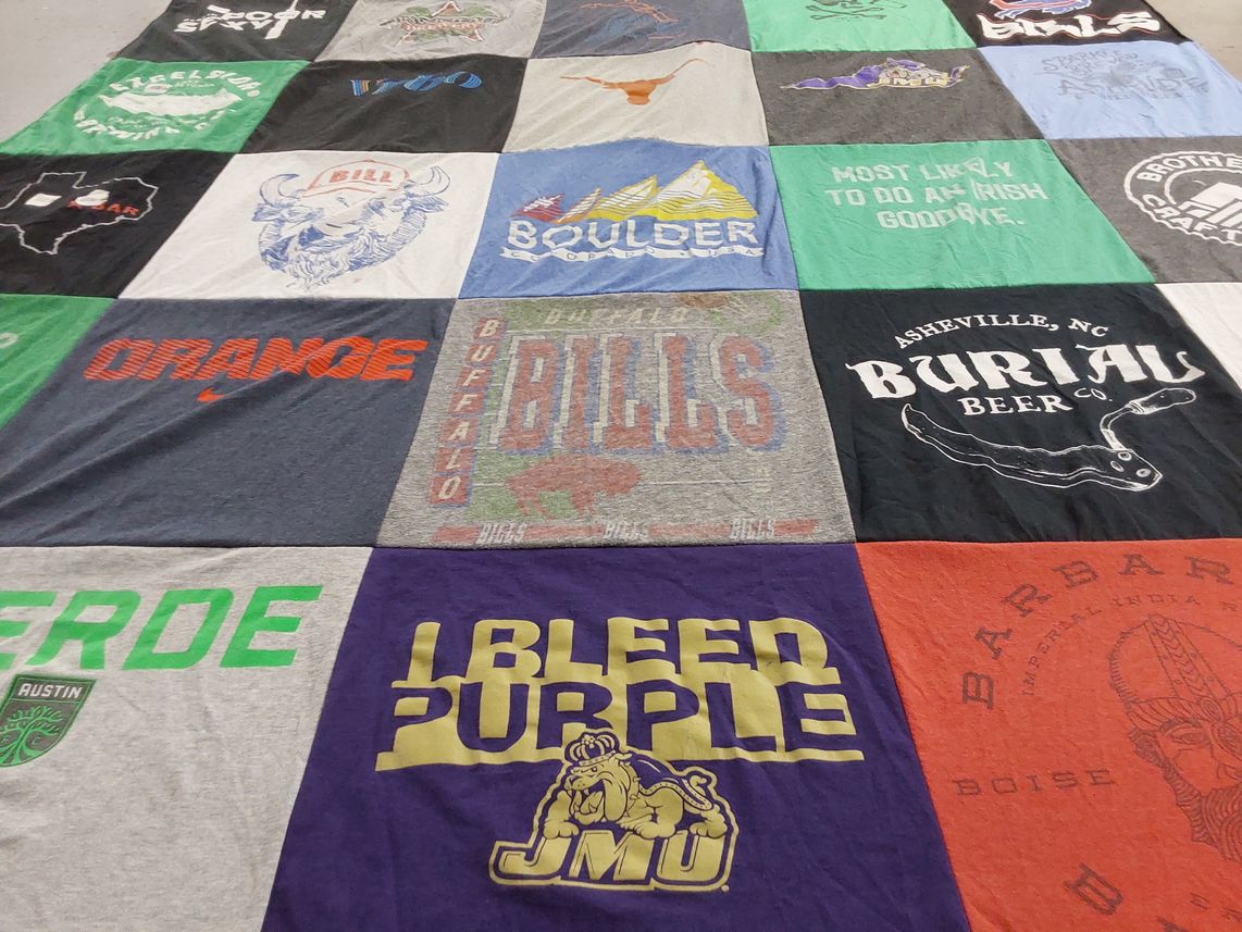 T-shirt quilt featuring buffalo bills by James from TX