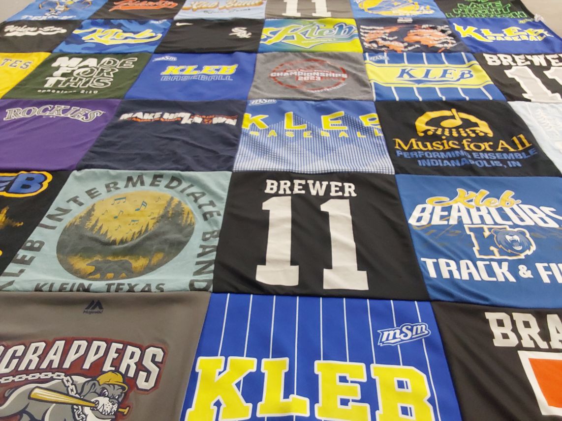 T-shirt quilt featuring kleb bearklub by Susan from TX