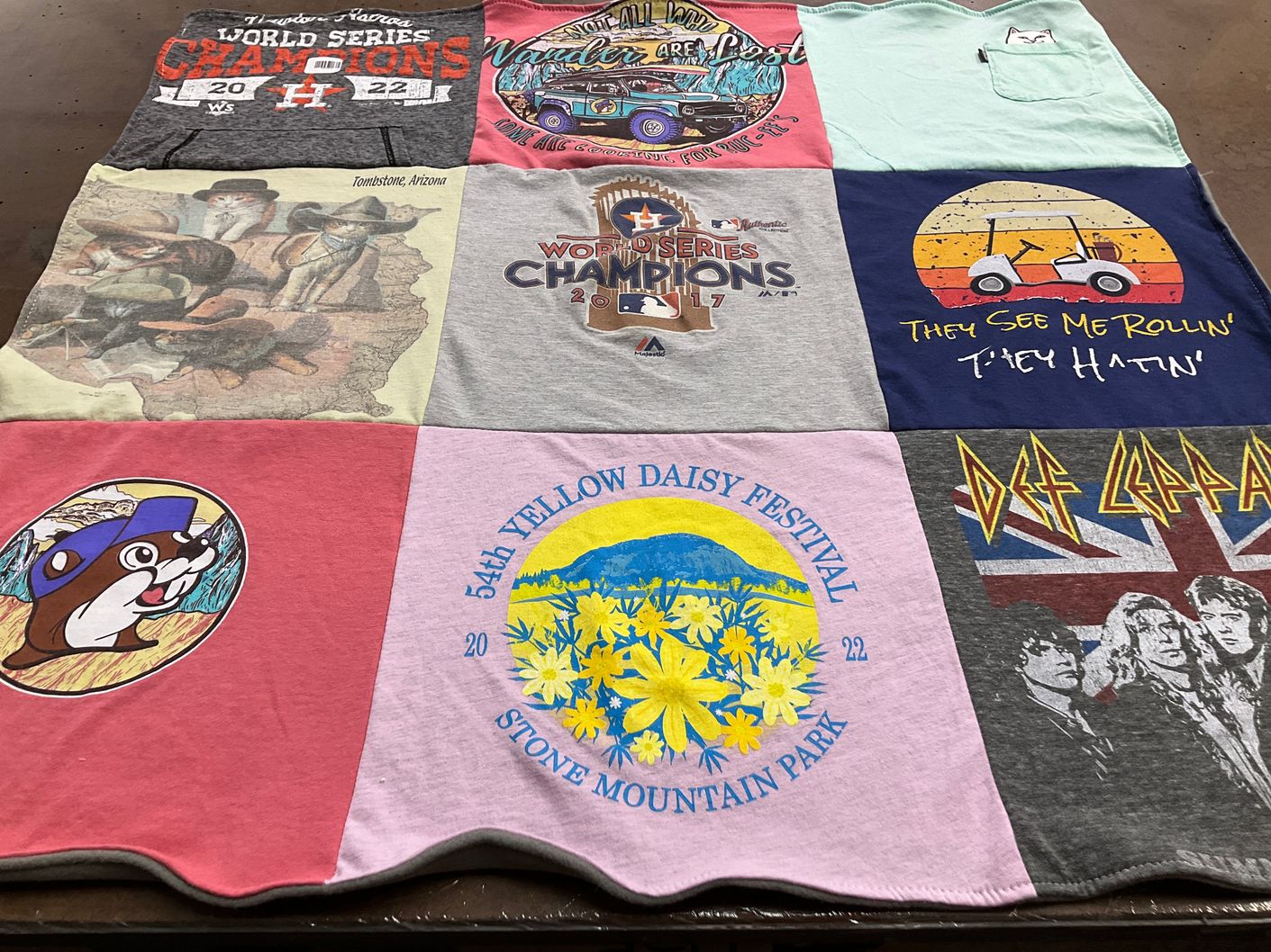 T-shirt quilt featuring huston astros by Vicki from GA