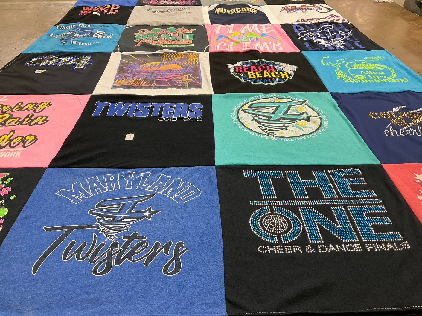 T-shirt quilt from maryland twisters by Erin from MD