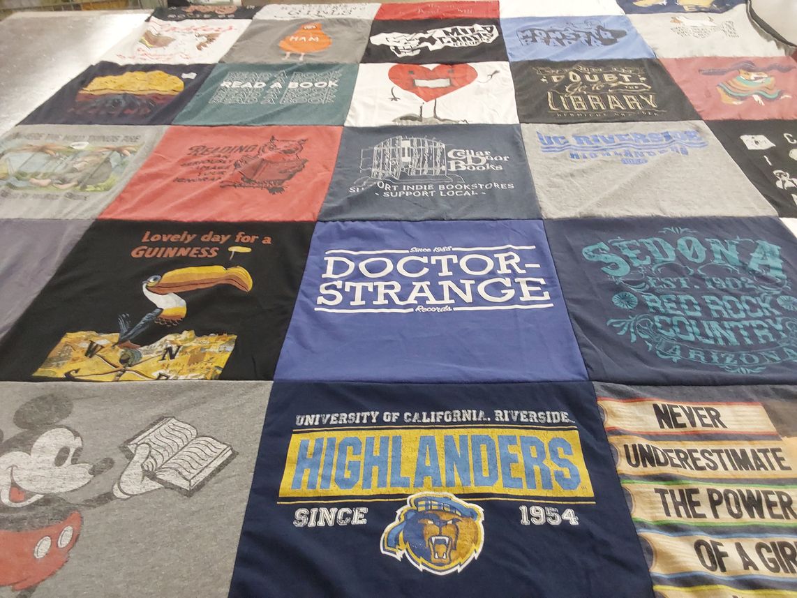 T-shirt quilt featuring highlanders by Heather from CA