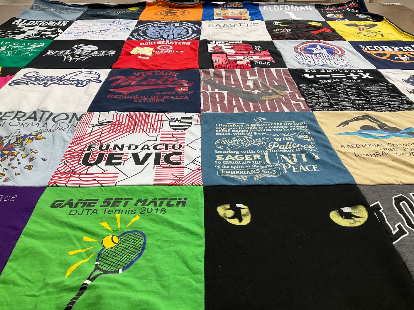 T-shirt quilt from northeastern university by Charlynn from MD