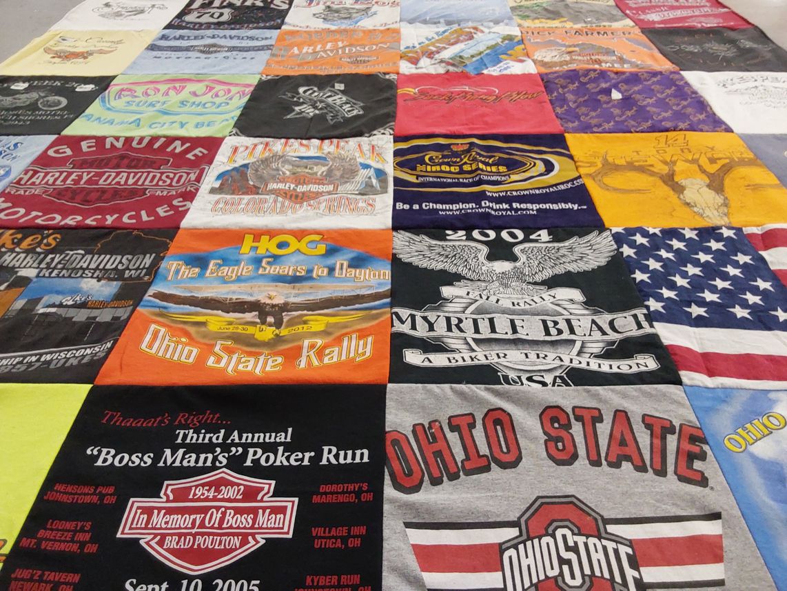 T-shirt quilt from ohio state university by Tami from OH