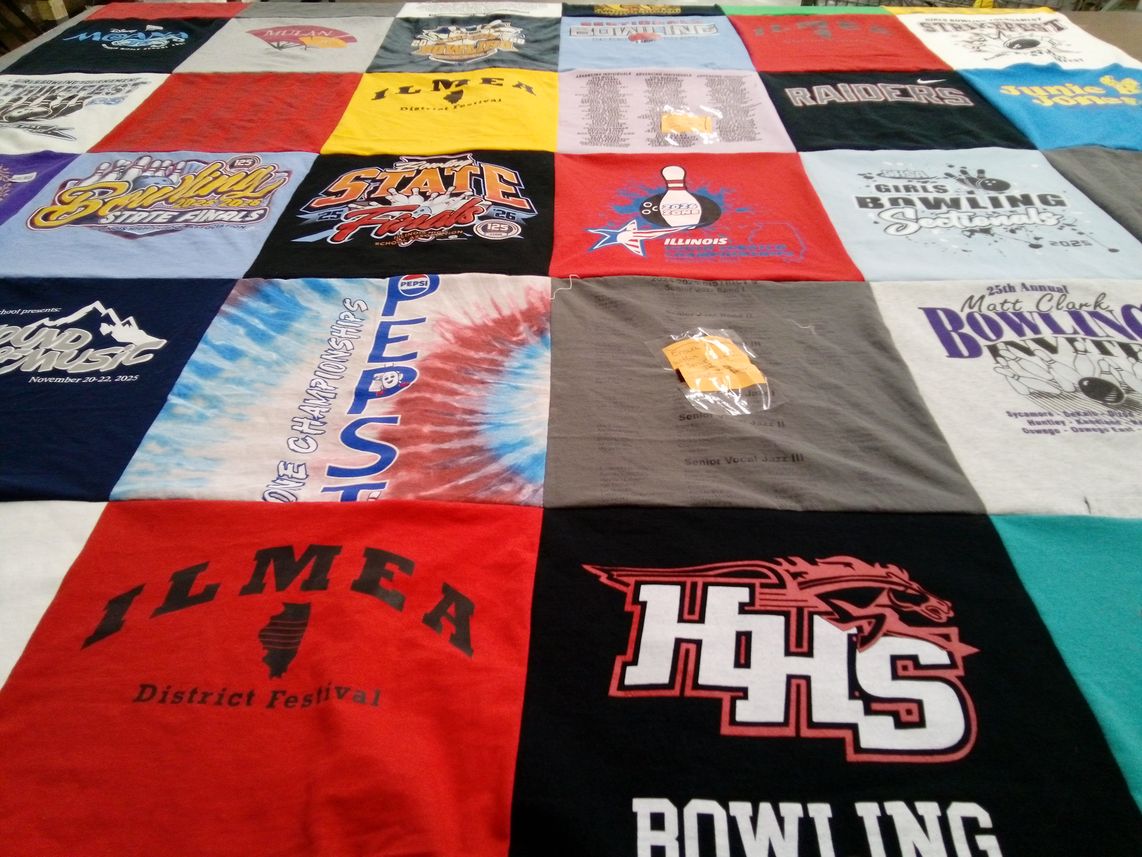 T-shirt quilt from hhs high school by Renee@scaletta.net  from IL