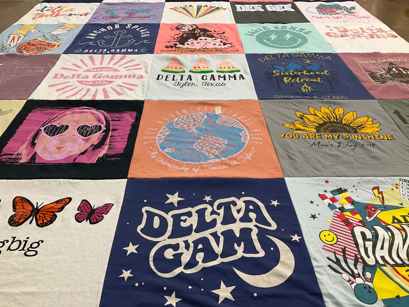 T-shirt quilt from the university of texas at tyler by Sharla from AR
