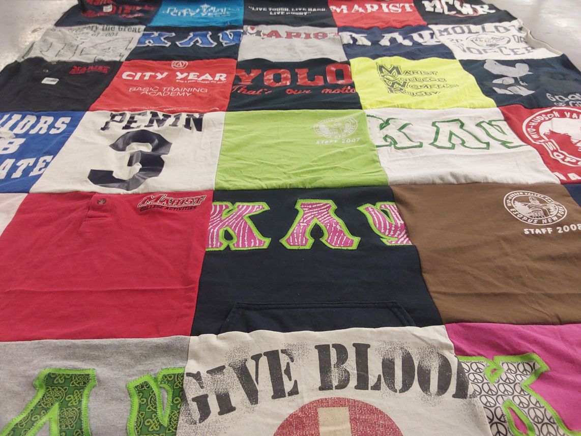 T-shirt quilt from marist college by Lindsay from NY