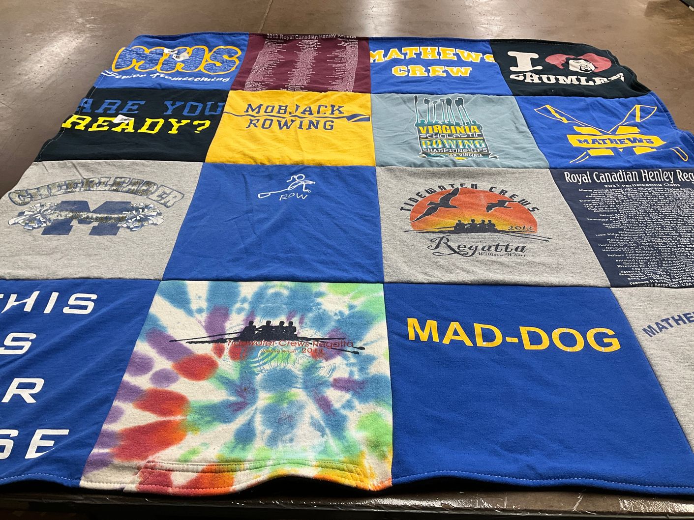 T-shirt quilt featuring mathews crew by Leandra from FL