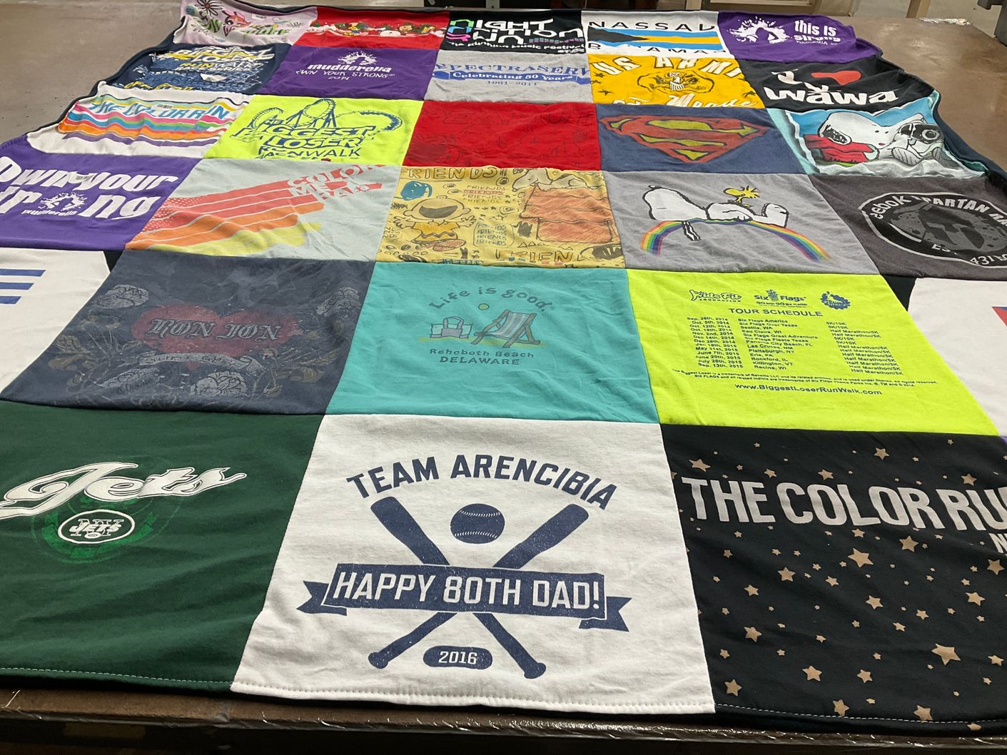 T-shirt quilt featuring >new york jets by Marisela from NJ