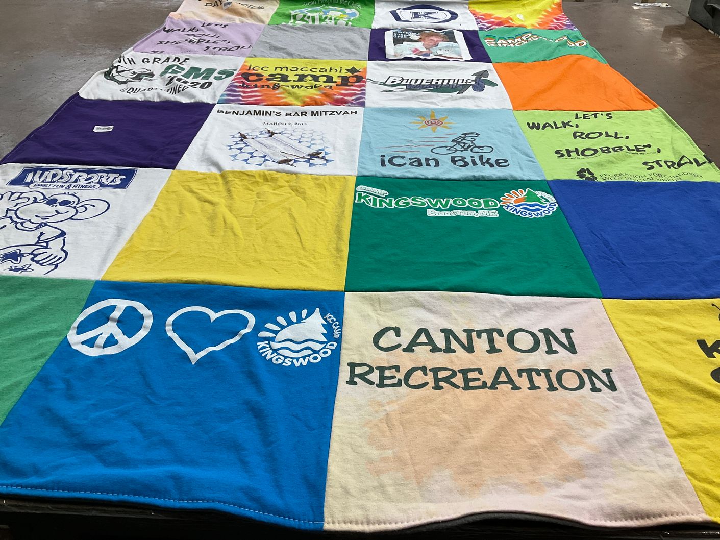 T-shirt quilt from kingswood, blue hills by Elyse from MA
