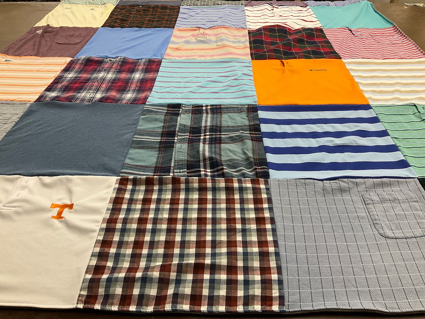 T-shirt quilt from university of tennessee by Sally from TN