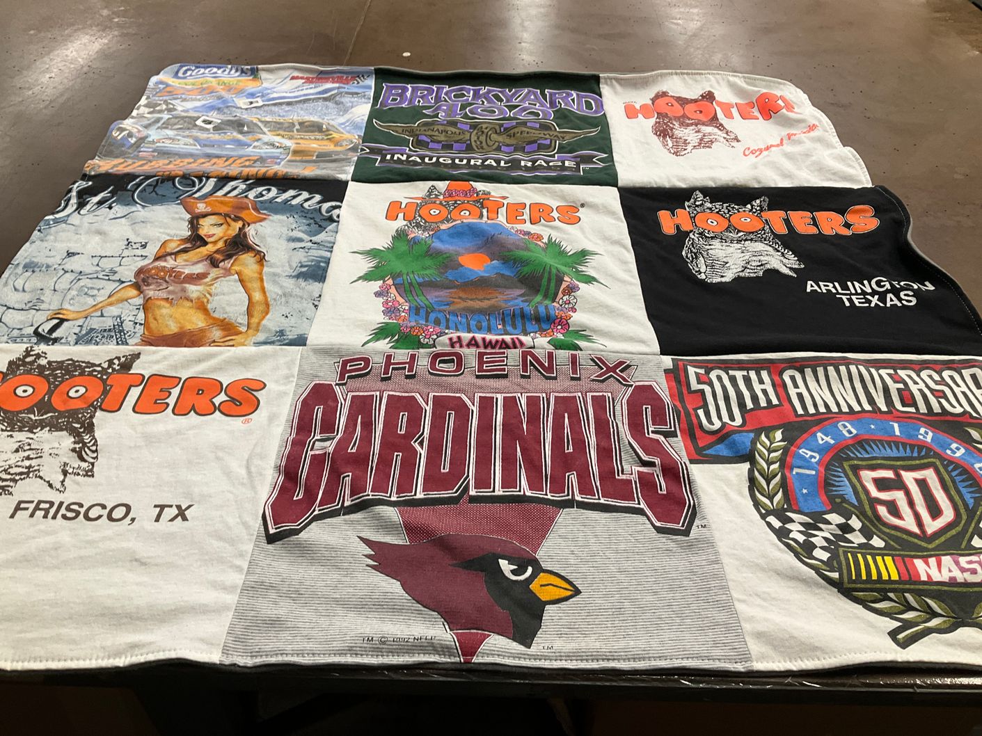 T-shirt quilt featuring phoenix cardinals by Michelle from NM