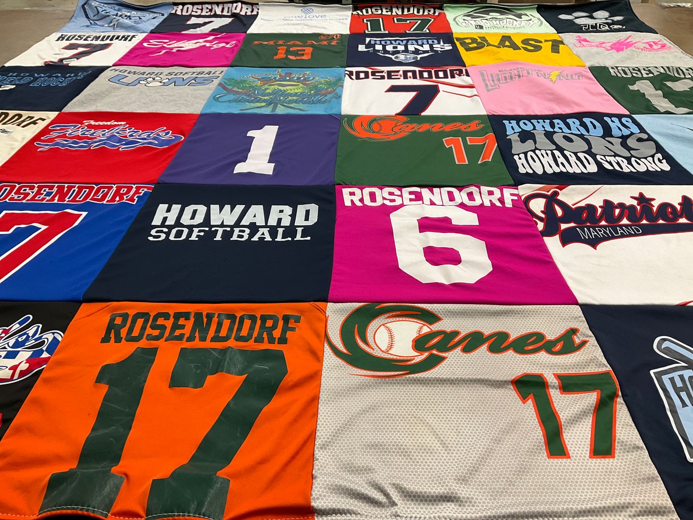 T-shirt quilt featuring howard university lions by Christina from MD