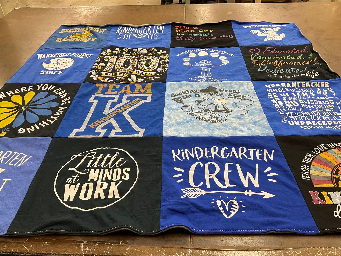 T-shirt quilt from wakefield forest elementary school by Cindy from VA