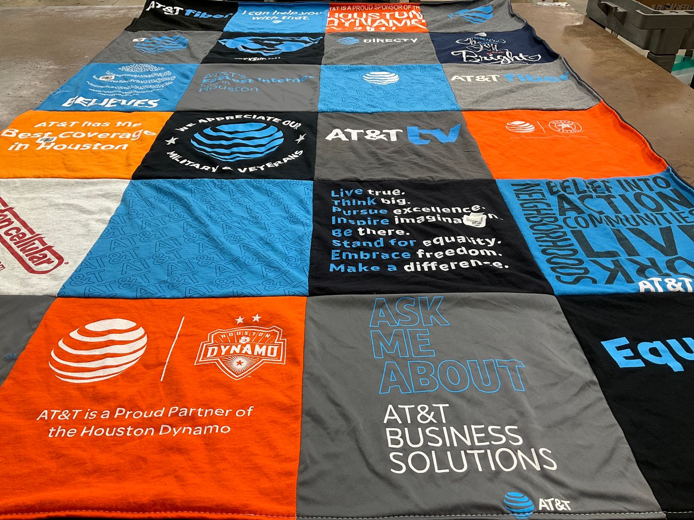 T-shirt quilt featuring houston dynamo by Debra from TX